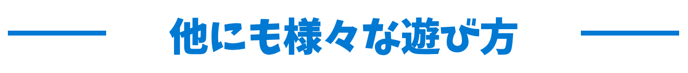 他にも様々な遊び方